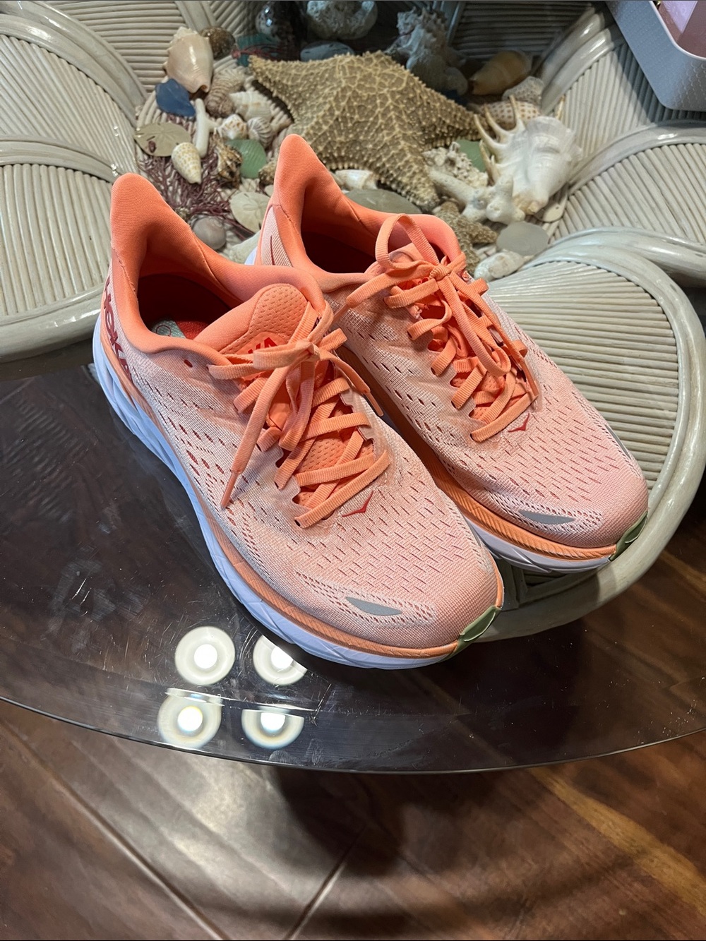 Women’s Running Sneakers - Coral Pink/Orange Lightweight Comfort